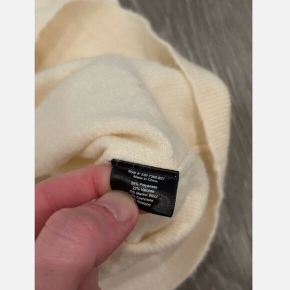 Jenni Kayne Merino Wool Blend Sweater Cream Ivory Crewneck Womens XS - Picture 5 of 7